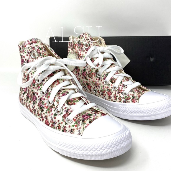 Converse Chuck Taylor All Star High  Floral Foam Women's Size 164659C - Picture 2 of 11